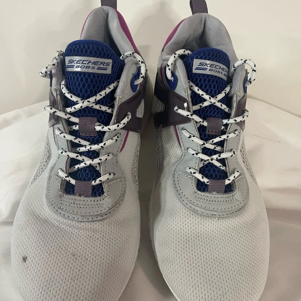 Skechers Light Gray and Violet Sneakers